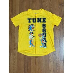 Space Jam A New‎ Legacy Tune Squad Baseball Jersey Yellow Mesh XL Looney Tunes
